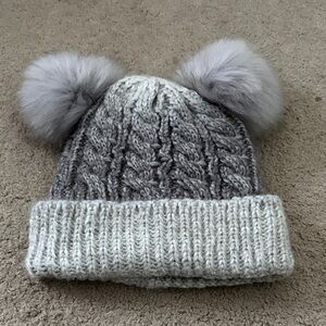 Gray winter hat